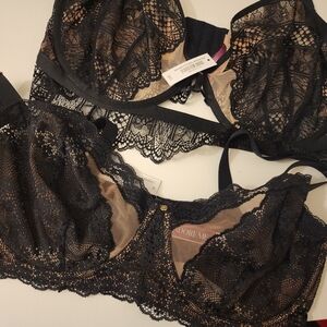 NWT Set Of 2 Adore Me 38 G Bra Lace Melrose & Odette Unlined Balconette Lingerie